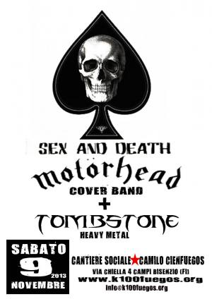 Volantino 9 Novembre - Metal night Sex and Death Tombstone
