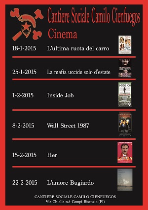 Locandina cinema gennaio febbraio 2015