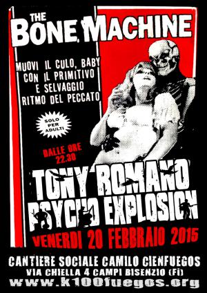 Volantino 20 Febbraio 2015 Serata Rock and Roll Bone Machine e Tony Romano