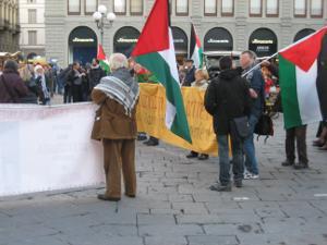 Firenze per Gaza presidio 14 Gennaio 2012