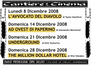 locandina cinema dicembre 2008