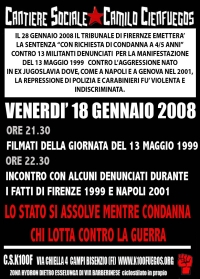 Volantino iniziativa 18 gennaio