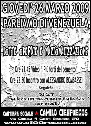 volantino venezuela 26 marzo 2009