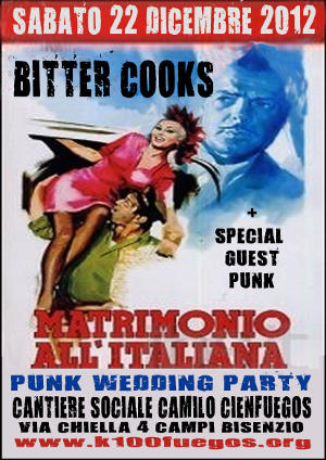 Volantino 22 Dicembre 2012 Punk wedding party