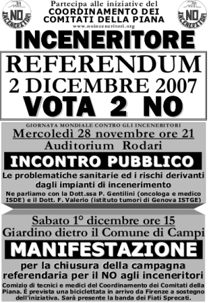 Referendum inceneritore vota 2 NO