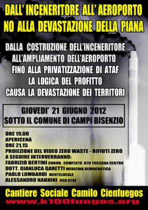 Volantino 21 Giugno 2012 - Iniziativa No Inceneritore